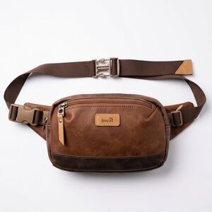 Brown Vegan Leather Waist Bag